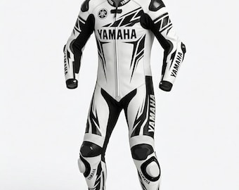 Yamaha Motorbike Leather Suit Men: Motorcycle Biker Racing Custom Men's Suit