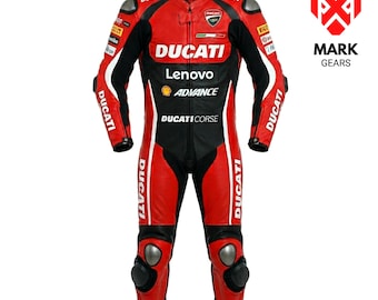 Ducati Mens Motorbike Suit: Biker Motorcycle Men Leather Custom Racing Suit