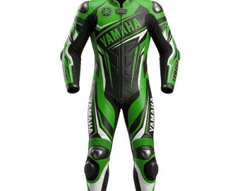Yamaha Motorbike Men's Suit: Motorcycle Biker Custom Leather Racing Suit Men
