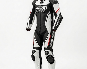 Ducati Suit Leather Suit Custom Motorbike Suit Motorcycle Street Track Racing Suit Men