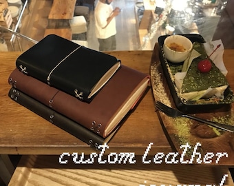 Custom Trifold Leather Journal - A5 or A6