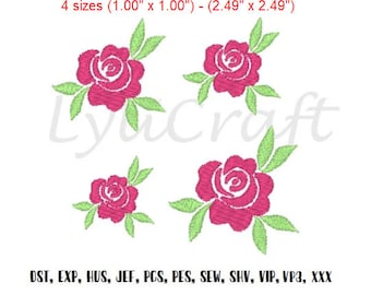 Diseño de bordado de mini flores, diseño de bordado de rosas, diseño de bordado de mini rosas, diseños de bordado de rosas, diseños de bordado de máquinas de rosas