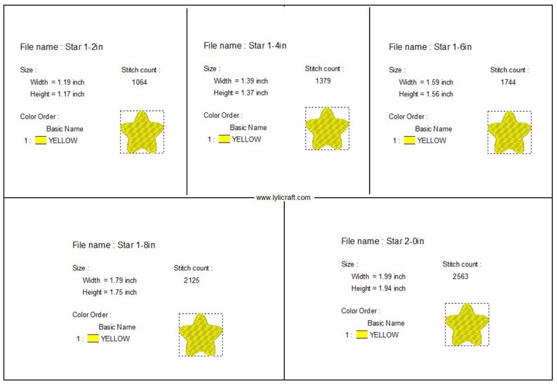 Mini Star Embroidery Design, Small Star Machine Embroidery Designs ...