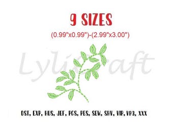 Mini Blatt Stickdatei Designs - Instant Download