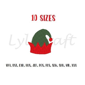 Mini Elf Hat Embroidery Design, Small Elf Hat Machine Embroidery Designs, Christmas Embroidery, Holidays Embroidery, Religious Embroidery
