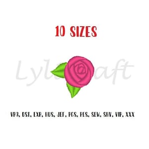 Mini Rose Embroidery Design, Small Rose Machine Embroidery Designs, Flower Embroidery, Floral Embroidery Design