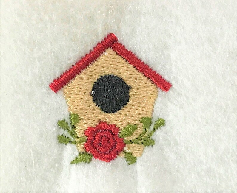 Birdhouse Embroidery Design Mini Birdhouse Machine Embroidery Etsy
