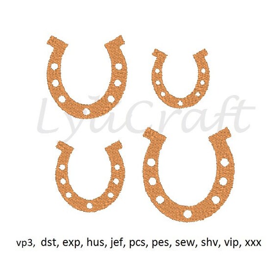 Mini Horse Shoe Embroidery Design Horseshoe Embroidery Etsy