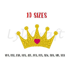 Crown Embroidery Design, Crown Sketch Machine Embroidery Design, Quick Stitch Embroidery, Princess Embroidery, Low Density Embroidery