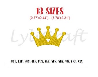 Mini Crown Embroidery Design, Small Crown Machine Embroidery Designs, Princess Embroidery, Girl Embroidery, Baby Embroidery Design