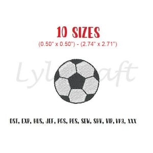 Mini Fußball Stickdatei, kleiner Fußball, Maschinenstickerei, Fußball Stickerei, Sport Stickerei