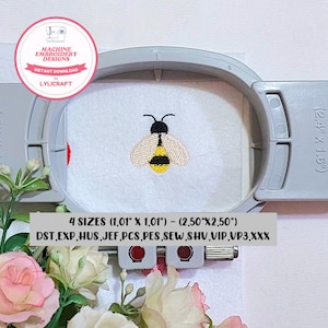 Mini Bee Machine Embroidery Designs - Instant Download