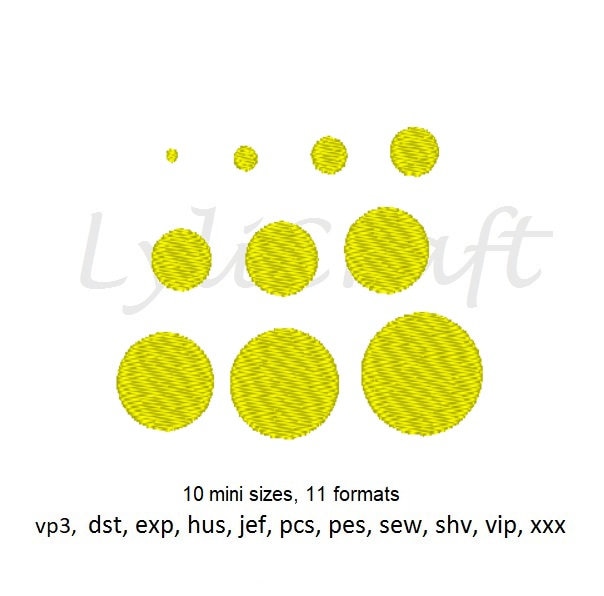 Mini Round Shape Embroidery Design, Small Round Shape Machine ...