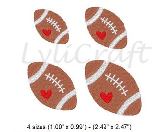 Mini football embroidery design, small football machine embroidery designs, Fall Autumn Embroidery, American football sport embroidery