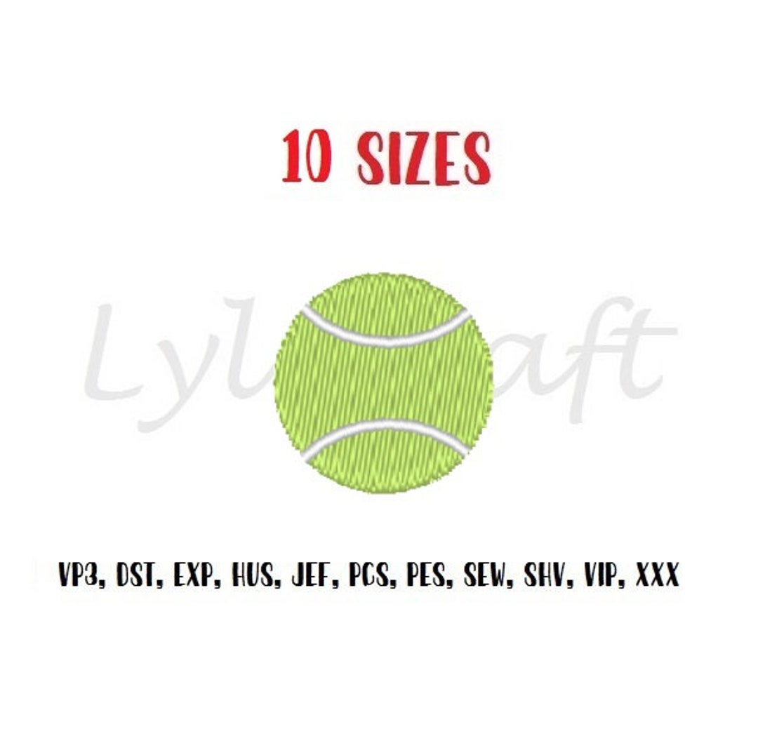 Mini Tennis Ball Embroidery Design, Small Tennis Ball Machine
