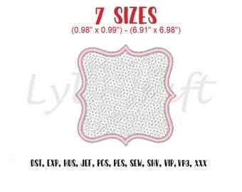 Knockdown frame embroidery design, embossed frame machine embroidery, knock down frame embroidery, nap loft pile down embroidery design