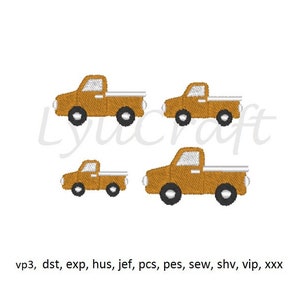 Mini truck embroidery design, small truck machine embroidery designs, pickup truck embroidery, vehicle embroidery Design