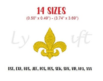Mini Fleur De Lis Embroidery Design, Mini Fleur De Lis Embroidery Designs, Mini Embroidery Design, Fleur De Lis Machine Embroidery Design