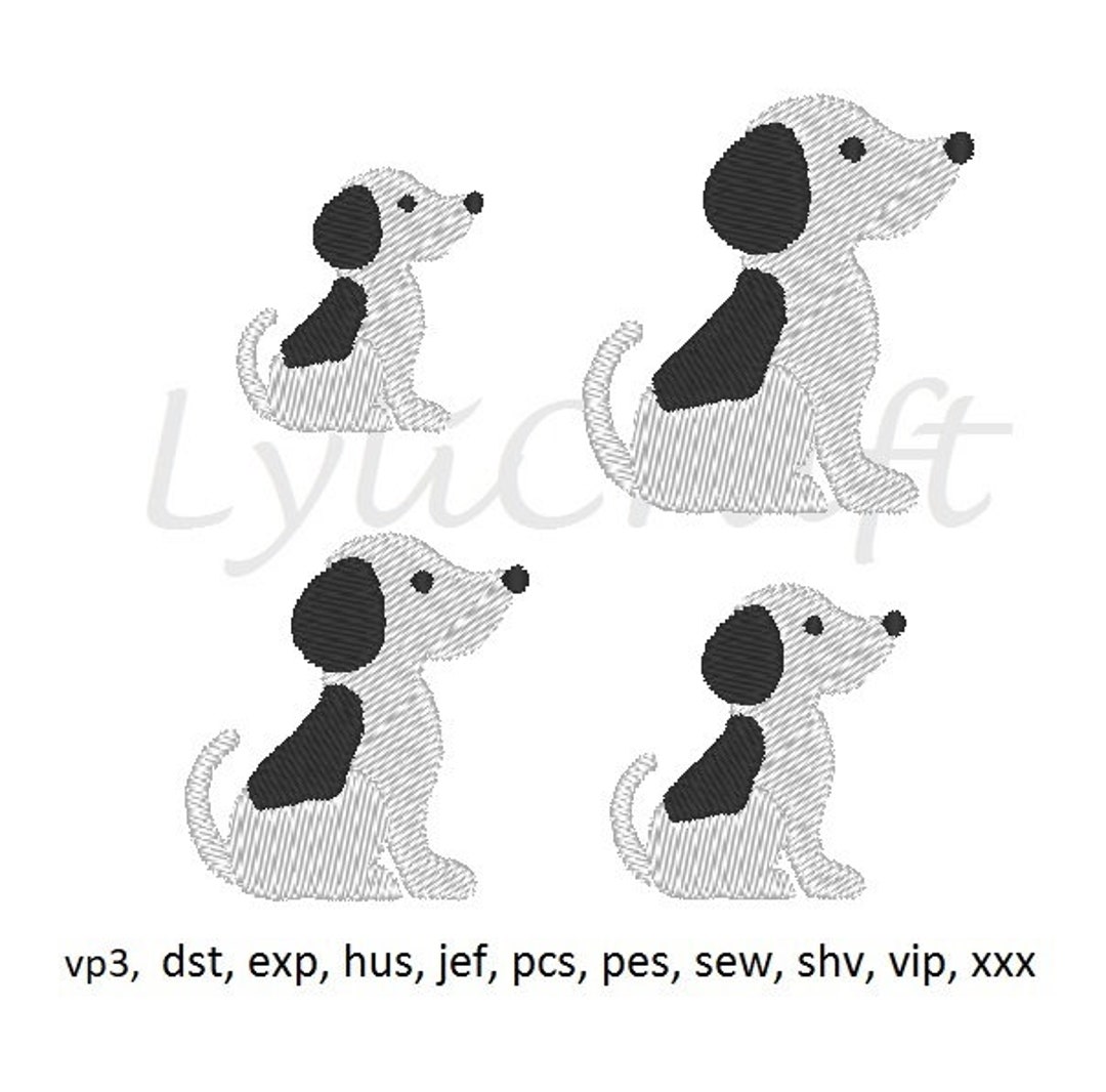 Mini Puppy Embroidery Design, Small Puppy Machine Embroidery Designs, Pet Embroidery, Dog