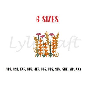 Mini Wildflower Embroidery Design, Small Wild Flowers Machine Embroidery Designs, Meadow Flowers Embroidery, Summer Spring Embroidery Design