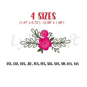 Mini Rose Embroidery Design, Small Rose Embroidery Designs, Roses Embroidery Design, Rose Border Machine Embroidery, Instant Download
