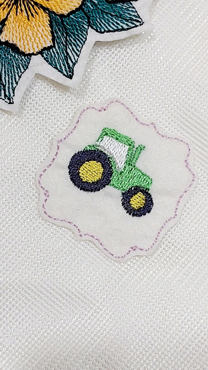 Mini Tractor Embroidery Design, Small Tractor Machine Embroidery Design ...