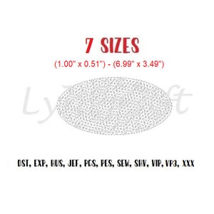 Knockdown oval embroidery design, embossed oval machine embroidery, knock down oval embroidery, nap loft pile down embroidery design