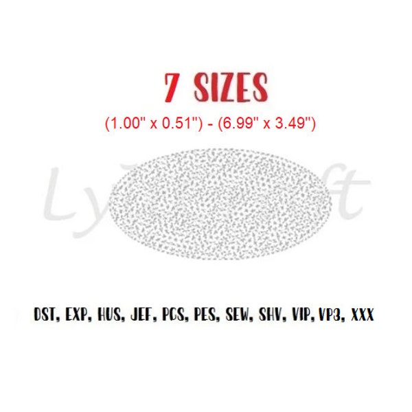 Knockdown oval embroidery design, embossed oval machine embroidery, knock down oval embroidery, nap loft pile down embroidery design