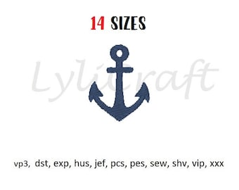 Mini Anchor Embroidery Design, Small Anchor Machine Embroidery Designs, Sea Embroidery, Nautical Embroidery, Summer Embroidery, Ocean Design