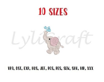 Mini Elephant Embroidery Design, Small Elephant Machine Embroidery Designs, Baby Embroidery, Jungle Embroidery, Safari Embroidery