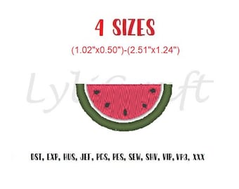 Mini watermelon embroidery design, small watermelon machine embroidery designs, melon design, summer embroidery design, beach embroidery