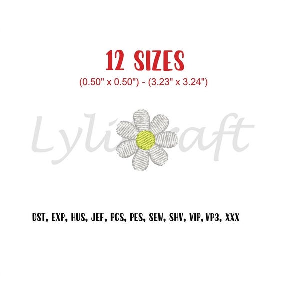 Mini Daisy Embroidery Design, Small Daisy Machine Embroidery Design, Flower Embroidery, Floral Embroidery, Spring Embroidery,Baby Embroidery