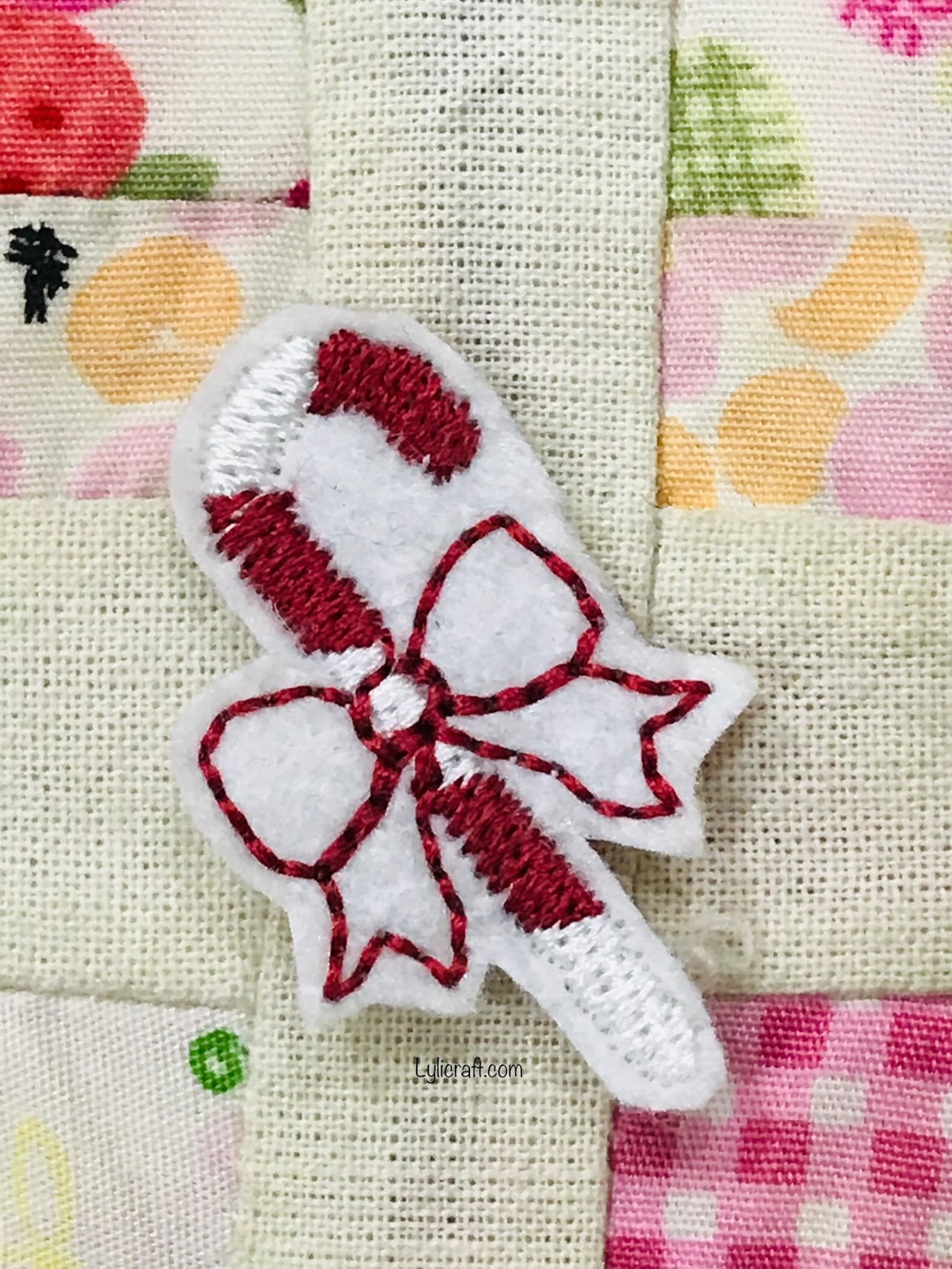 Mini Candy Cane Embroidery Design Small Candy Cane Machine Etsy