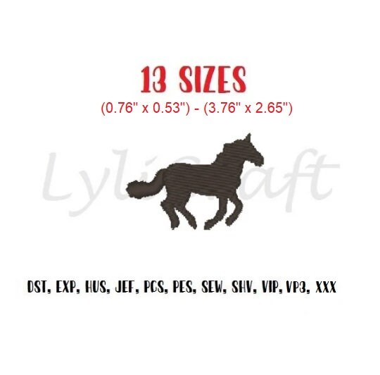 Mini horse embroidery design, small horse machine embroidery designs, sport embroidery, animal embroidery, equestrian embroidery design