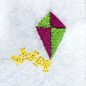 Mini Kite Pattern Mini Kite Embroidery Design, Mini Kite Embroidery Design, Flying Kite ...