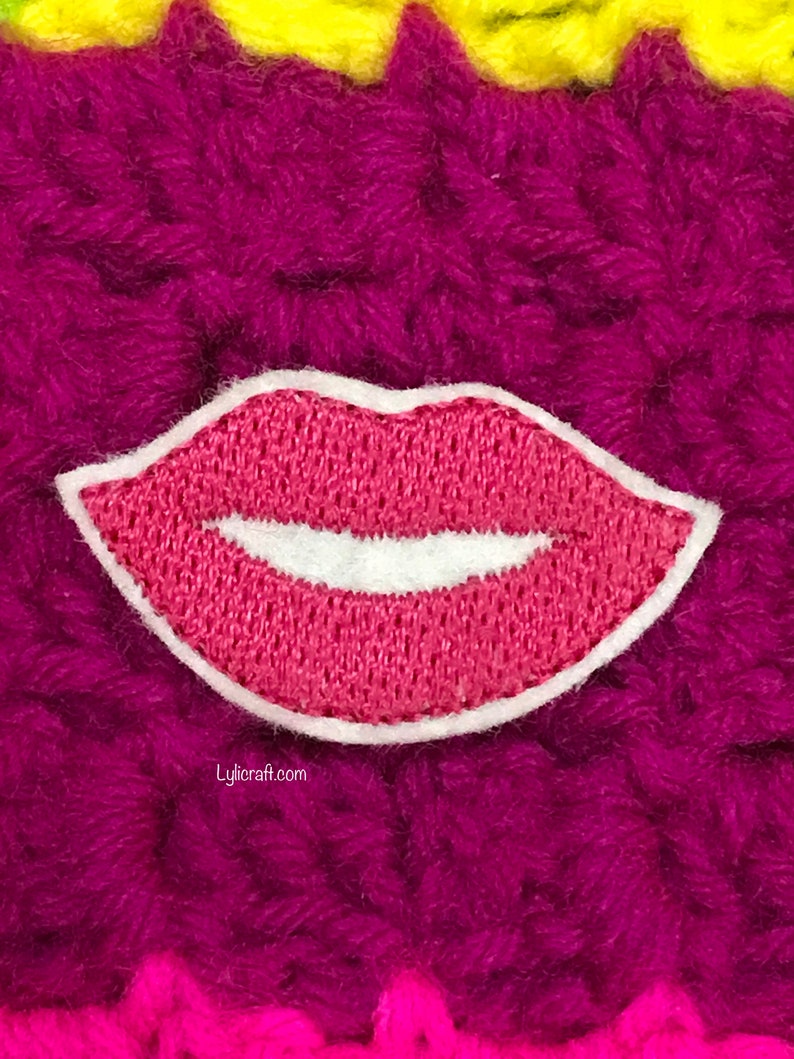Mini Lips Embroidery Design Lips Embroidery Designs Lips | Etsy