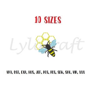 Mini Bee Embroidery Design, Small Bee Machine Embroidery Designs, Bumble Bee Embroidery, Honey Bee Embroidery Design, Honeycomb Embroidery