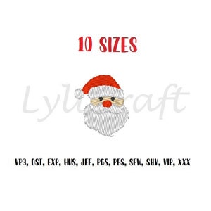 Mini Santa embroidery design, mini Santa clause embroidery designs, Santa machine embroidery design, Santa Claus face embroidery design