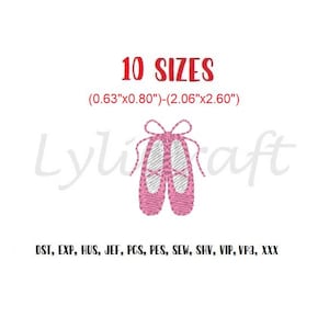Mini Ballet Shoes Embroidery Design, Small Ballet Shoes Machine Embroidery Designs, Girl Embroidery, Ballet Dance Shoes Embroidery Design