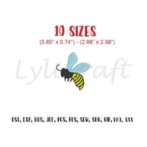 Mini Bee Embroidery Design, Small Bee Machine Embroidery Designs, Spring Embroidery, Bumble Bee Embroidery, Busy Bee Embroidery design