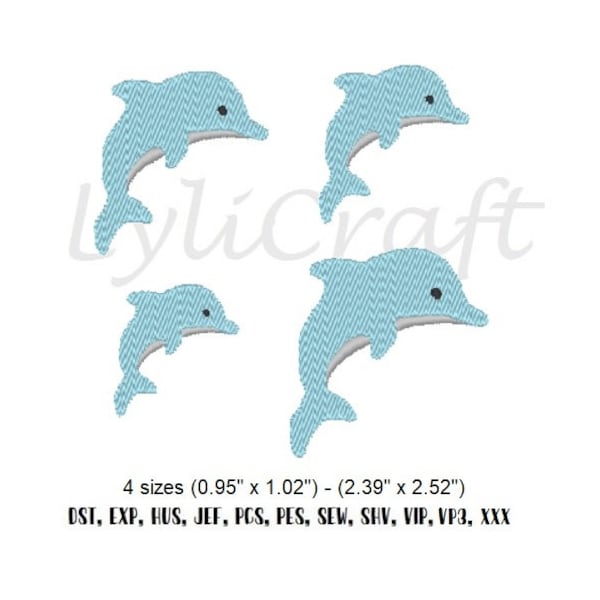 Mini dolphin embroidery design, small dolphin machine embroidery designs, bottlenose dolphin embroidery, sea embroidery, ocean embroidery