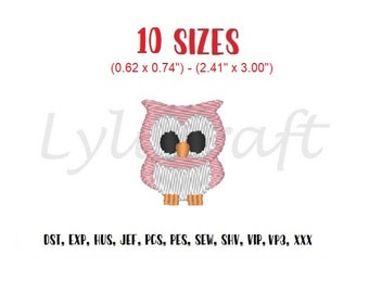 Baby Owl Embroidery Design, Mini Owl Embroidery Design, Mini Machine Embroidery Designs, Owl Embroidery Designs, Embroidery Mini Owl