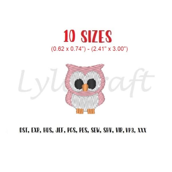 Baby Owl Embroidery Design, Mini Owl Embroidery Design, Mini Machine Embroidery Designs, Owl Embroidery Designs, Embroidery Mini Owl