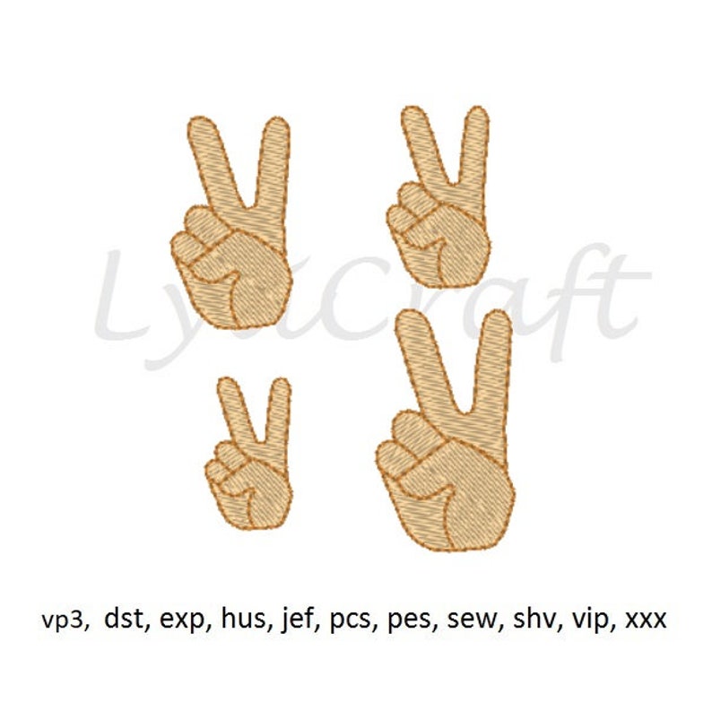 Mini Peace Hand Embroidery Design Small Peace Machine Etsy