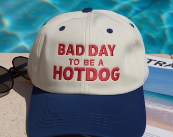 Casquette trucker brodée Bad Day To Be a hot dog, snapback tendance rigolo