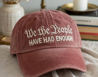 Casquette papa brodée en coton délavé We The People, casquette de baseball American Pride effet vieilli