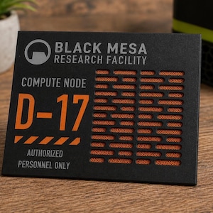 Frontplaat voor stoommachine - Zwart Mesa Server Half Life - Magnetisch - PETG