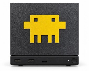 Placa frontal de máquina de vapor con mascota Claude Code / Decoración naranja para desarrollador de IA (impresa en 3D) / Clawdy