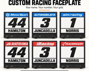 Custom Racing Name Plate: Personalised Steam Machine Faceplate for Sim Racers