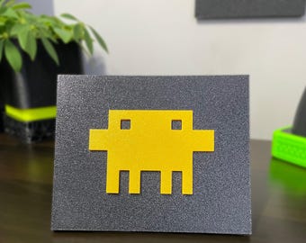 Placa de escritorio y pared de Claude Code Clawd – Letrero para desarrollador de IA